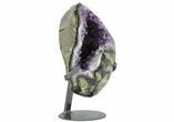 Amethyst Geode With Metal Stand - Uruguay #126135-2